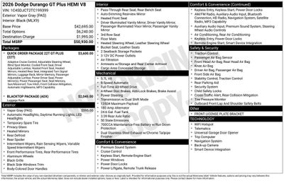 2026 Dodge Durango GT Plus HEMI V8