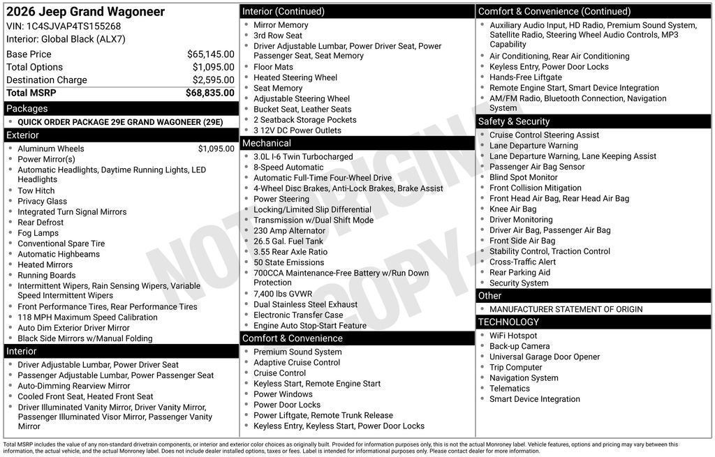 2026 Jeep Grand Wagoneer Base