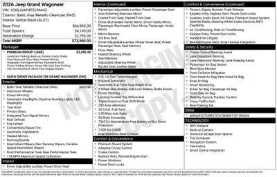 2026 Jeep Grand Wagoneer Base