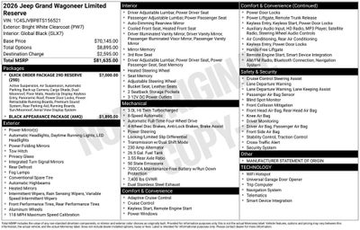 2026 Jeep Grand Wagoneer Base