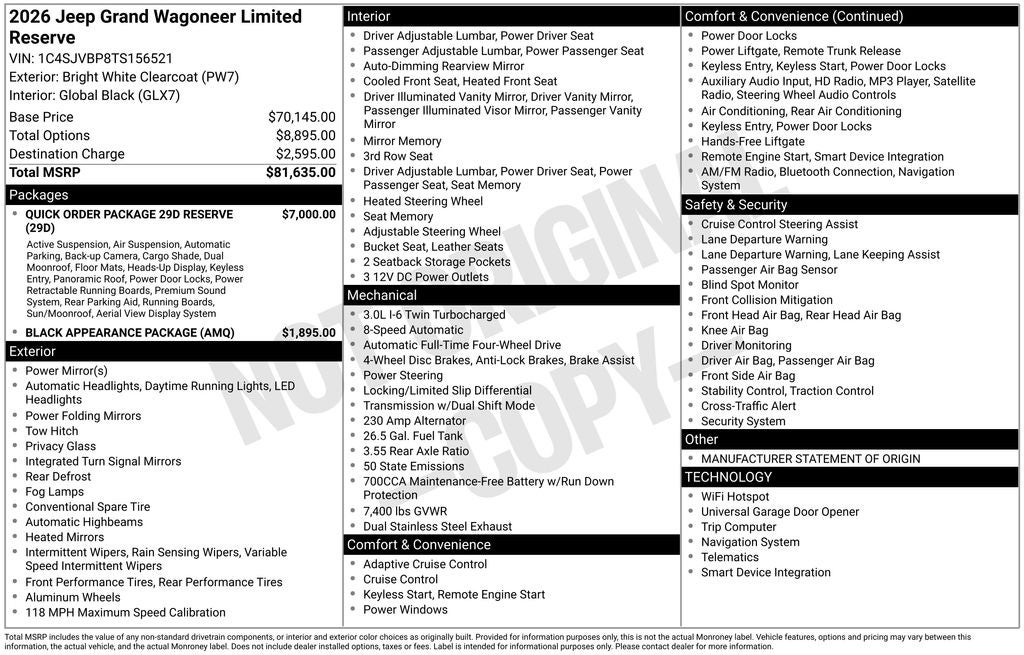 2026 Jeep Grand Wagoneer Base