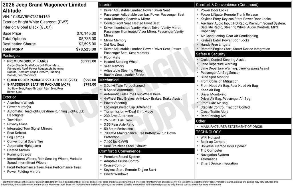 2026 Jeep Grand Wagoneer Base