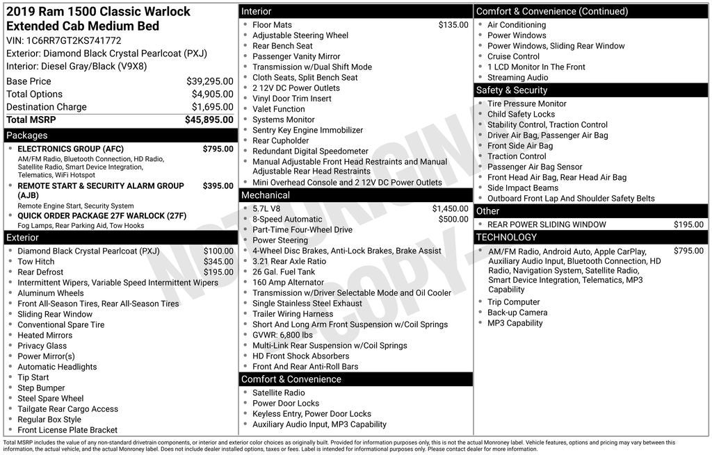 2019 RAM 1500 Classic Warlock