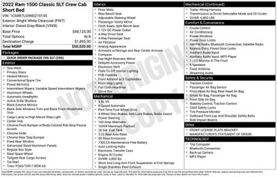 2022 RAM 1500 Classic SLT