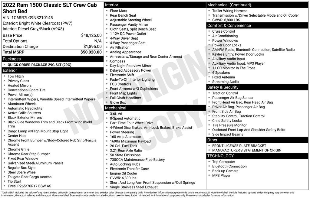 2022 RAM 1500 Classic SLT