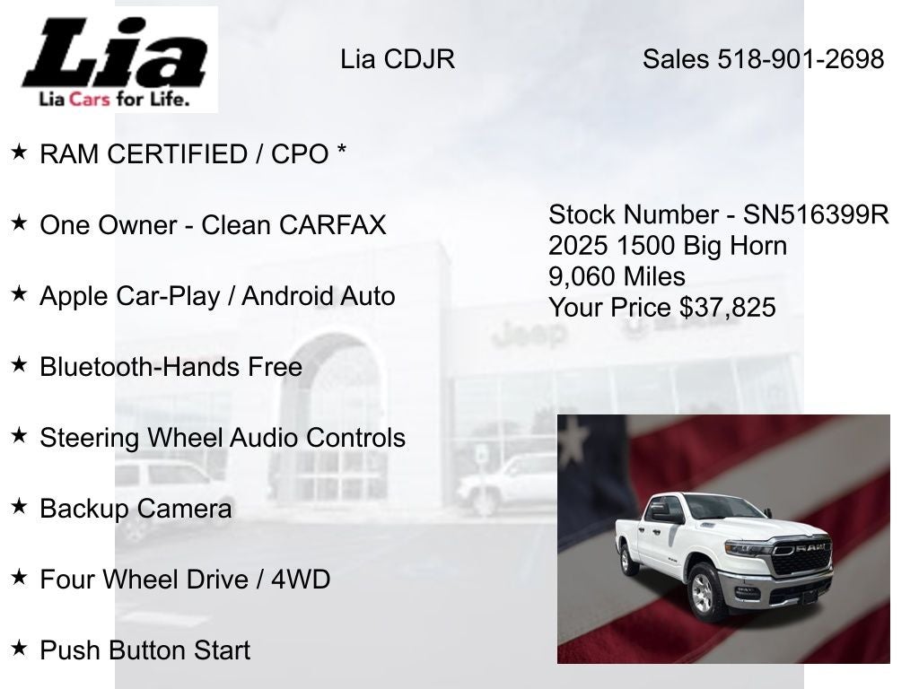 2025 RAM 1500 Big Horn/Lone Star 4D Quad Cab