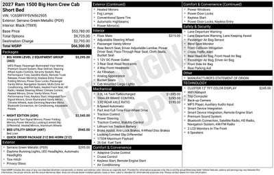 2027 RAM 1500 Big Horn/Lone Star 4D Crew Cab