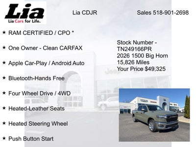 2026 RAM 1500 Big Horn/Lone Star 4D Crew Cab