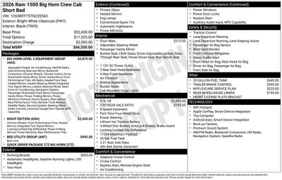2026 RAM 1500 Big Horn/Lone Star 4D Crew Cab
