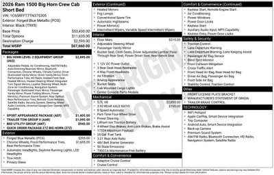 2026 RAM 1500 Big Horn/Lone Star 4D Crew Cab