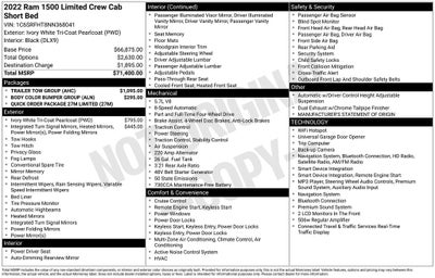 2022 RAM 1500 Limited 4D Crew Cab