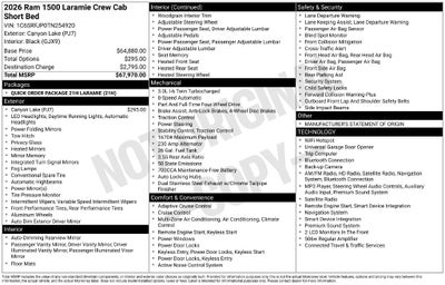 2026 RAM 1500 Laramie 4D Crew Cab