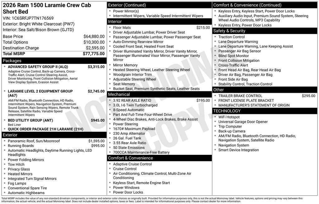 2026 RAM 1500 Laramie 4D Crew Cab