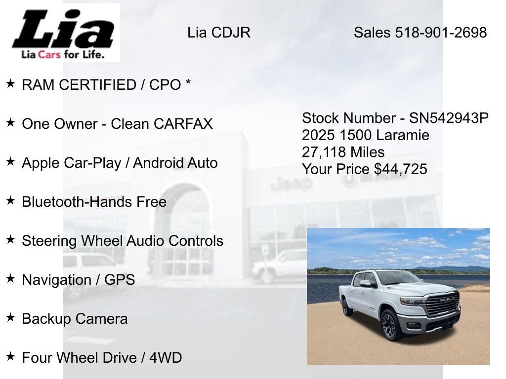 2025 RAM 1500 Laramie 4D Crew Cab