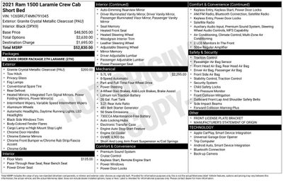2021 RAM 1500 Laramie 4D Crew Cab