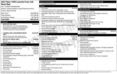 2027 RAM 1500 Laramie 4D Crew Cab
