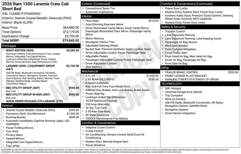 2026 RAM 1500 Laramie 4D Crew Cab