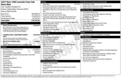 2027 RAM 1500 Laramie 4D Crew Cab