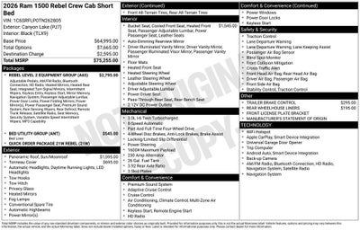 2026 RAM 1500 Rebel 4D Crew Cab