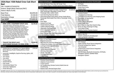 2026 RAM 1500 Rebel 4D Crew Cab