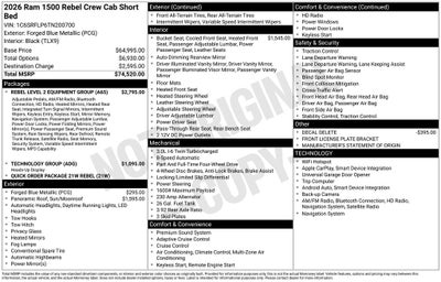 2026 RAM 1500 Rebel 4D Crew Cab