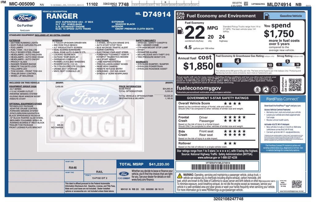 2021 Ford Ranger XLT