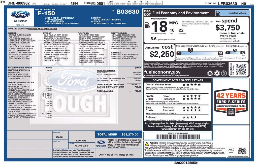 2020 Ford F-150 Lariat
