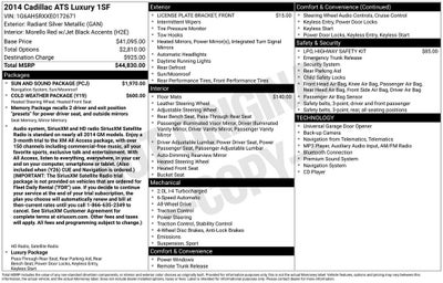 2014 Cadillac ATS 2.0L Turbo Luxury