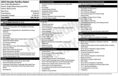 2025 Chrysler Pacifica Select