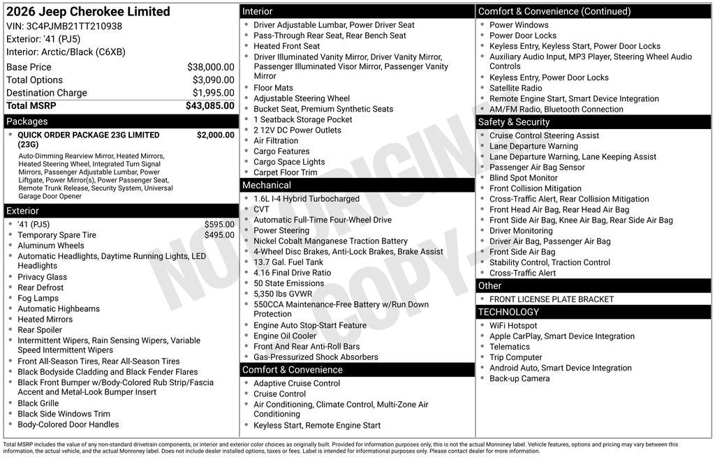 2026 Jeep Cherokee Limited