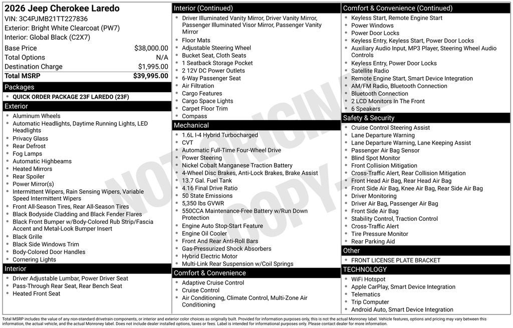 2026 Jeep Cherokee Laredo