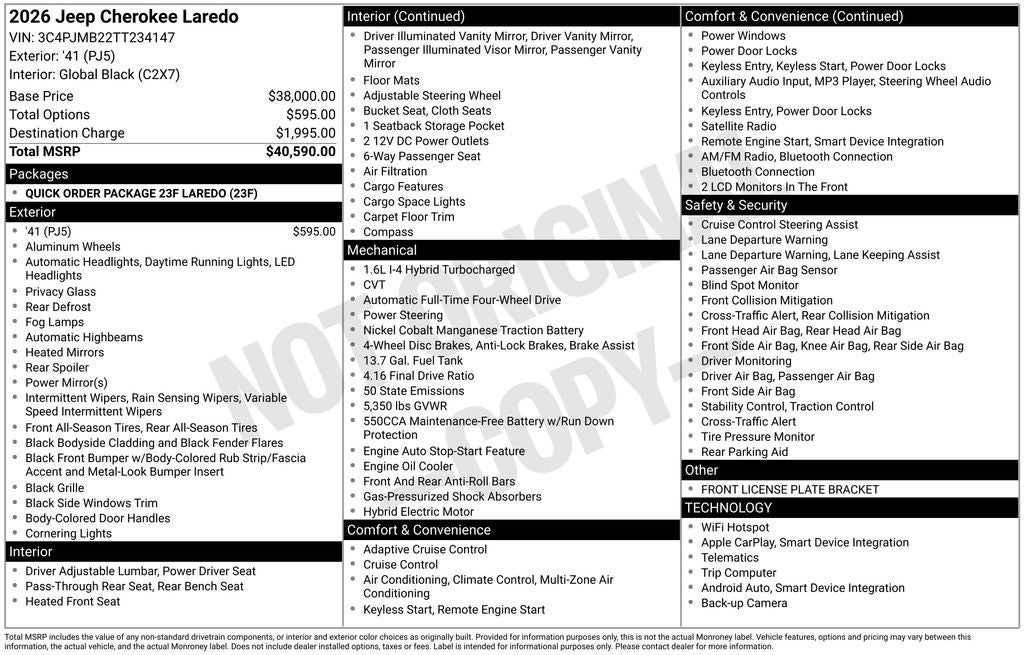 2026 Jeep Cherokee Laredo