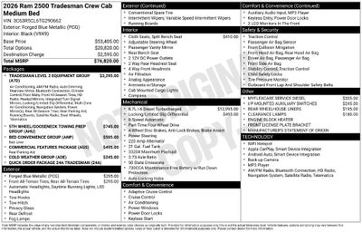 2026 RAM 2500 Tradesman