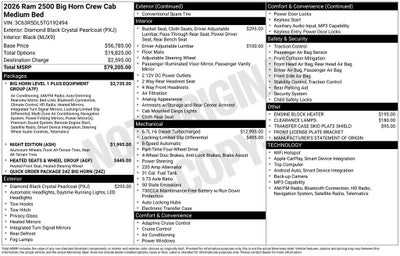 2026 RAM 2500 Big Horn