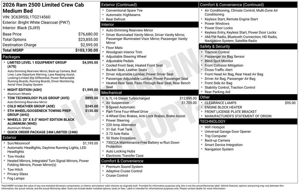 2026 RAM 2500 Limited