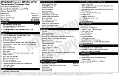 2026 RAM ProMaster 2500 High Roof