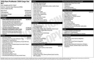 2026 RAM ProMaster 3500 High Roof