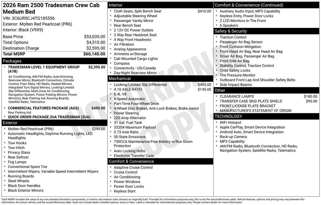 2026 RAM 2500 Tradesman