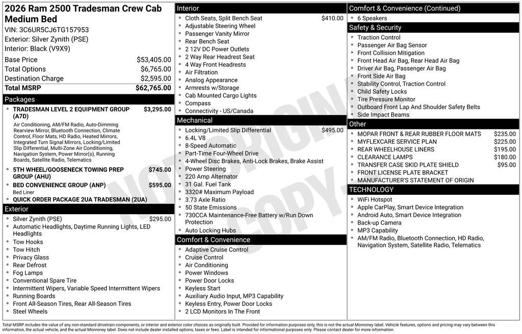2026 RAM 2500 Tradesman