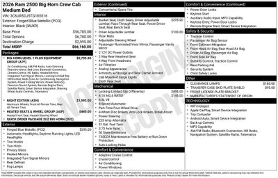 2026 RAM 2500 Big Horn
