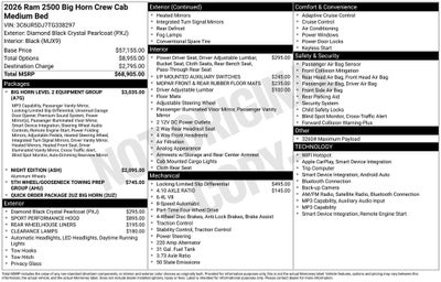 2026 RAM 2500 Big Horn