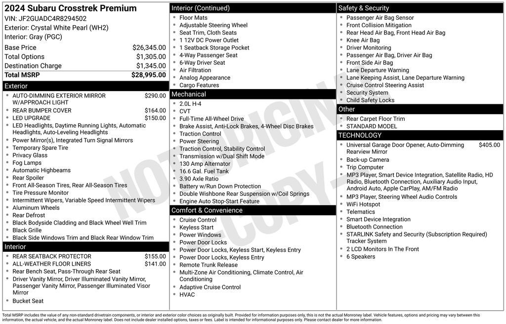 2024 Subaru Crosstrek Premium
