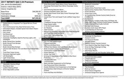 2017 INFINITI Q60 3.0t Premium