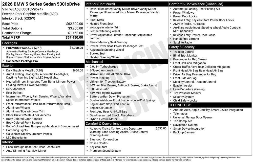 2026 BMW 5 Series 530i xDrive