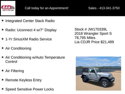 2018 Jeep Wrangler Sport S