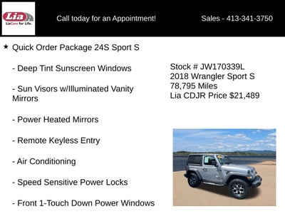 2018 Jeep Wrangler Sport S