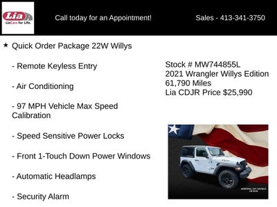 2021 Jeep Wrangler Willys