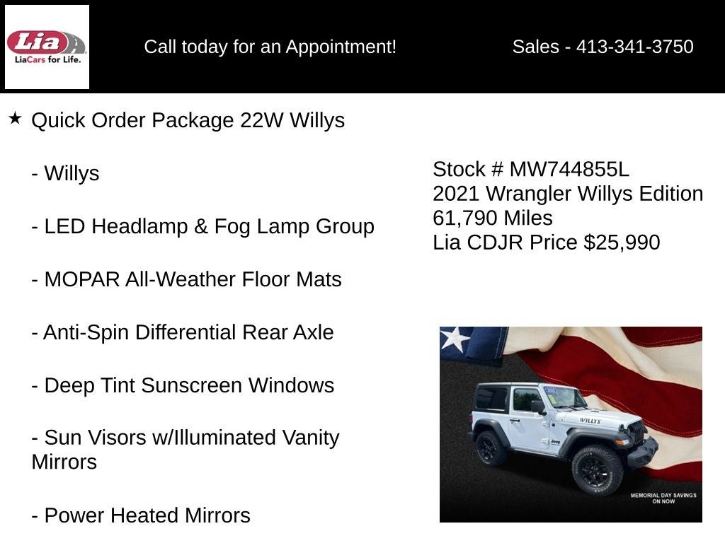 2021 Jeep Wrangler Willys