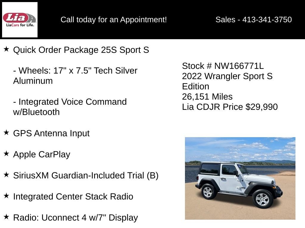 2022 Jeep Wrangler Sport S