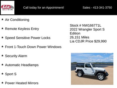 2022 Jeep Wrangler Sport S